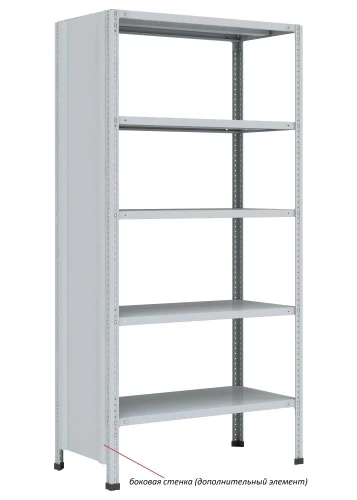 Стеллаж металлический Титан МС-750 1800x1000x800/3